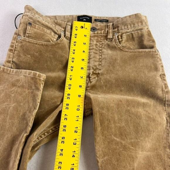 Quicksilver Jeans Pants Mens 28 Brown Straight Tapered Fit Corduroy - Picture 14 of 16